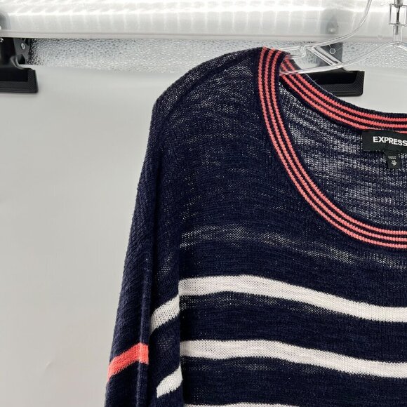 Express Women's Scoop Neck 3/4 Sleeve Sweater Multicolor Size XS Round Hem - Picture 3 of 9